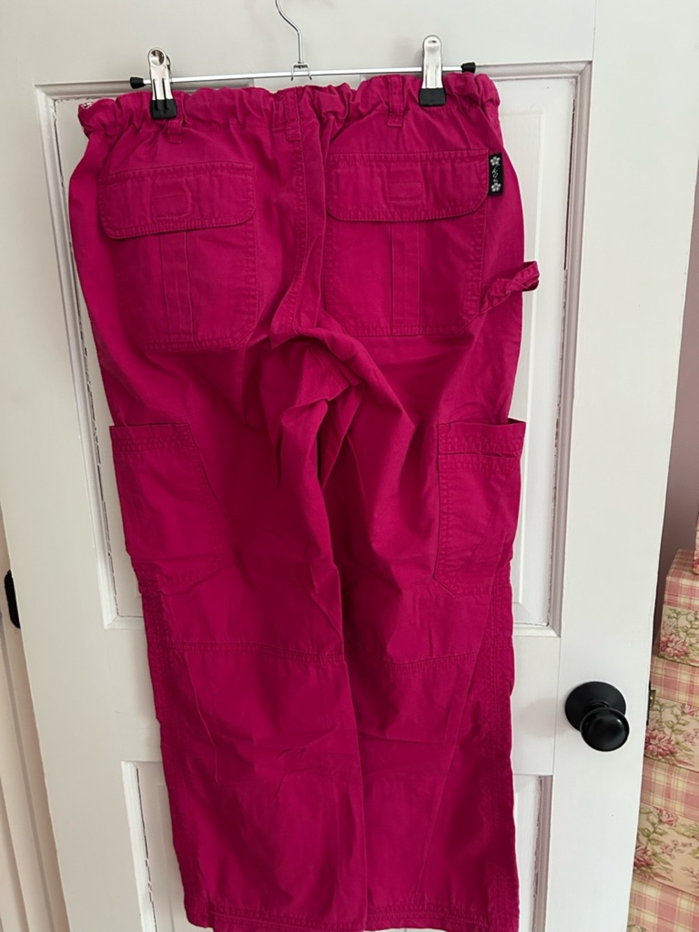 koi pink Drawstring Cargo Scrub Pants - Picture 2 of 3